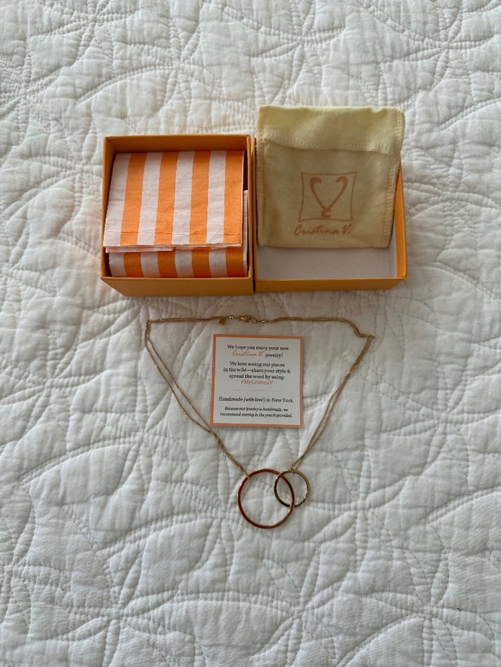 Christina V. Petite Double Bubble Chain Necklace